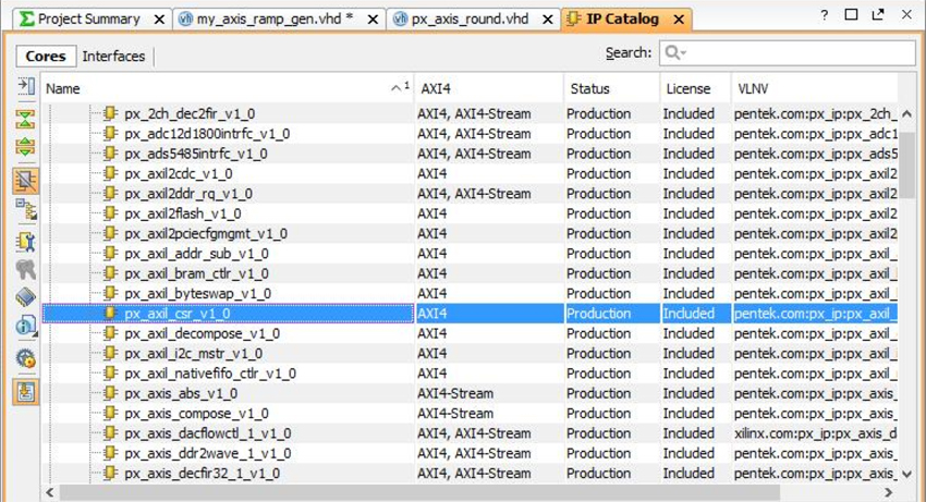 Navigator IP blocks are selectable from a pull-down list