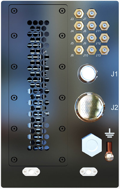 The Talon RTX Model 2586 recorder's rear panel connectors