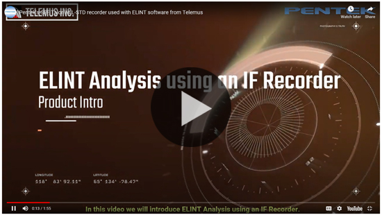 Pentek's SFF Talon MIL-STD recorder used with ELINT software from Telemus