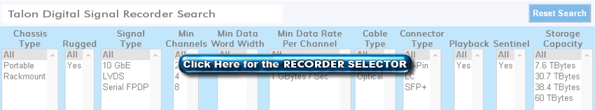 Talon Digital Signal Recorder Selector